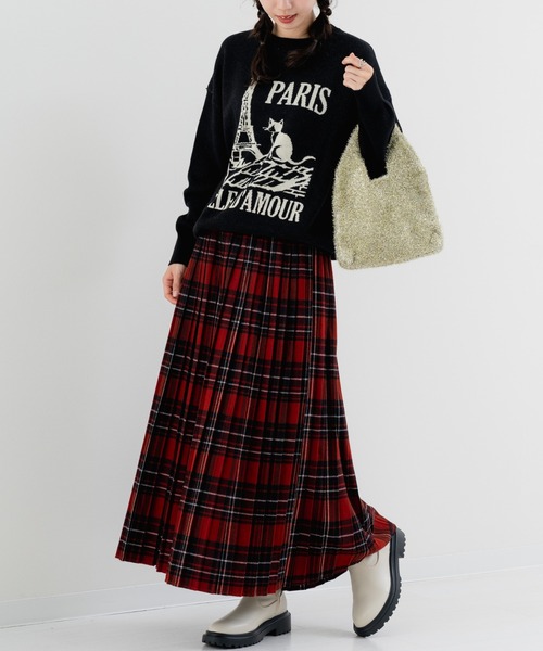 refinedworks（リファインドワークス）の「【refinedworks】スウェット ライクな ニット プルオーバー！（ニット/セーター・レディース・グレー/ブラック/ベージュ・FREE）」の8枚目の写真