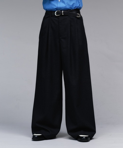 Wool Like 2-Tuck Wide Slacks / ウールライク2タックワイドスラックス