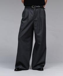 Adoon plain(Ah[v[)Wool Like 2-Tuck Wide Slacks / E[CN2^bNChXbNXpc(XbNX)