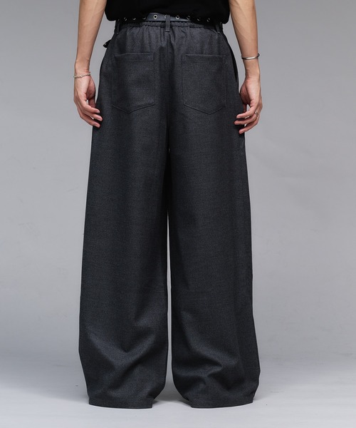 Adoon plain（アドーンプレーン）の「Wool Like 2-Tuck Wide Slacks
