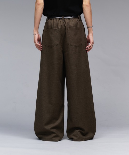 セール】Wool Like 2-Tuck Wide Slacks / ウールライク2タックワイド