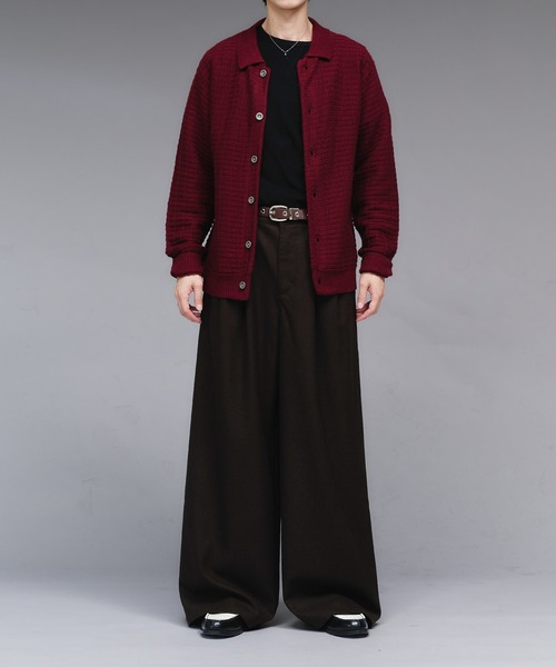 セール】Wool Like 2-Tuck Wide Slacks / ウールライク2タックワイド