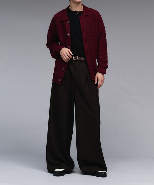 セール】Wool Like 2-Tuck Wide Slacks / ウールライク2タックワイド