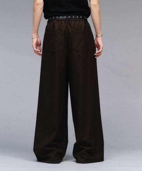 セール】Wool Like 2-Tuck Wide Slacks / ウールライク2タックワイド