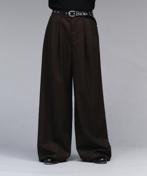 Wool Like 2-Tuck Wide Slacks / ウールライク2タックワイドスラックス