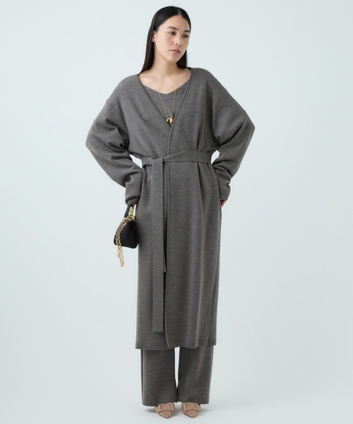 Chaos（カオス）の「Chaos(カオス)/ ◇金子綾さんYouTube紹介◇ シエラウールロングカーディガン（カーディガン/ボレロ・レディース・ブラウン系その他/ネイビー/チャコール・FREE）」の6枚目の写真