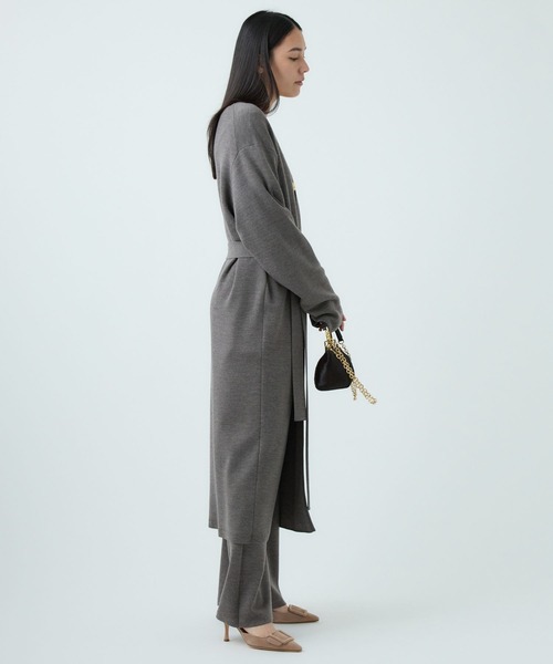 Chaos（カオス）の「Chaos(カオス)/ ◇金子綾さんYouTube紹介◇ シエラウールロングカーディガン（カーディガン/ボレロ・レディース・ブラウン系その他/ネイビー/チャコール・FREE）」の7枚目の写真