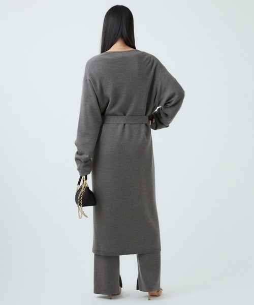 Chaos（カオス）の「Chaos(カオス)/ ◇金子綾さんYouTube紹介◇ シエラウールロングカーディガン（カーディガン/ボレロ・レディース・ブラウン系その他/ネイビー/チャコール・FREE）」の8枚目の写真