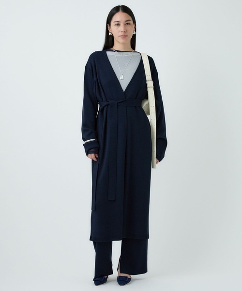 Chaos（カオス）の「Chaos(カオス)/ ◇金子綾さんYouTube紹介◇ シエラウールロングカーディガン（カーディガン/ボレロ・レディース・ブラウン系その他/ネイビー/チャコール・FREE）」の9枚目の写真