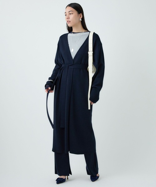 Chaos（カオス）の「Chaos(カオス)/ ◇金子綾さんYouTube紹介◇ シエラウールロングカーディガン（カーディガン/ボレロ・レディース・ブラウン系その他/ネイビー/チャコール・FREE）」の10枚目の写真