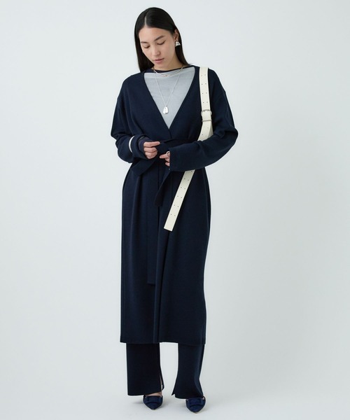 Chaos（カオス）の「Chaos(カオス)/ ◇金子綾さんYouTube紹介◇ シエラウールロングカーディガン（カーディガン/ボレロ・レディース・ブラウン系その他/ネイビー/チャコール・FREE）」の11枚目の写真