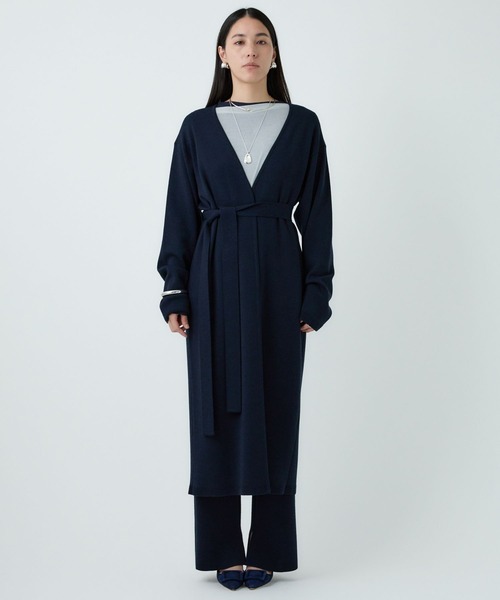 Chaos（カオス）の「Chaos(カオス)/ ◇金子綾さんYouTube紹介◇ シエラウールロングカーディガン（カーディガン/ボレロ・レディース・ブラウン系その他/ネイビー/チャコール・FREE）」の14枚目の写真