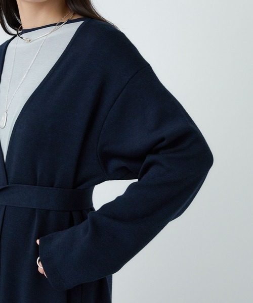 Chaos（カオス）の「Chaos(カオス)/ ◇金子綾さんYouTube紹介◇ シエラウールロングカーディガン（カーディガン/ボレロ・レディース・ブラウン系その他/ネイビー/チャコール・FREE）」の19枚目の写真