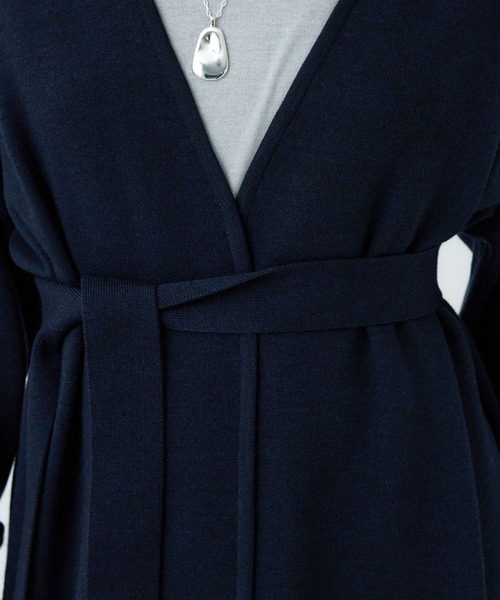 Chaos（カオス）の「Chaos(カオス)/ ◇金子綾さんYouTube紹介◇ シエラウールロングカーディガン（カーディガン/ボレロ・レディース・ブラウン系その他/ネイビー/チャコール・FREE）」の20枚目の写真