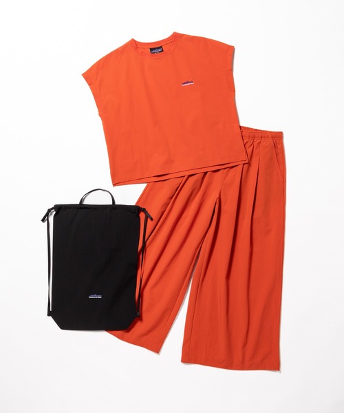 THOUSAND MILE（サウザンドマイル）の「[L's]FRENCH SLEEVE SHIRT & LONG PANTS SET NY/PU/フレンチスリーブシャツ＆ロングパンツセット【撥水,４WAYストレッチ, UVカット,セットアップ】（セットアップ・レディース・チャコールグレー/ブラック/カーキ/オリーブ/ネイビー/レンガ・FREE）」の6枚目の写真