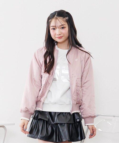 algy（アルジー）の「リバーシブルブルゾン（ブルゾン・キッズ・ピンク/ブラック/カーキ・XX-SMALL/X-SMALL/SMALL/MEDIUM）」の3枚目の写真