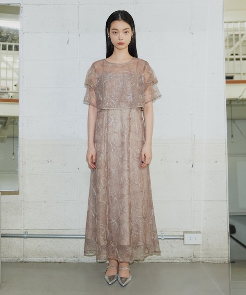 タックスリーブエンブロイダリードレス / tuck sleeve embroidery タックスリーブエンブロイダリードレス / tuck sleeve embroidery