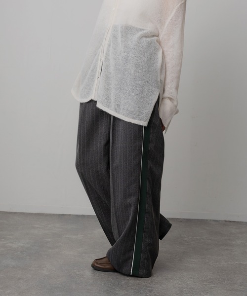 Floran（フローラン）の「ツイルライン入りパンツ（スラックス・レディース・チャコールグレー/グレー/ブラウン・FREE）」の18枚目の写真