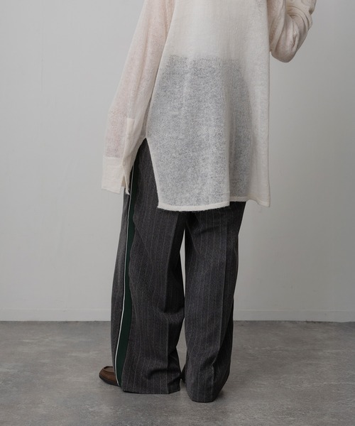 Floran（フローラン）の「ツイルライン入りパンツ（スラックス・レディース・チャコールグレー/グレー/ブラウン・FREE）」の15枚目の写真