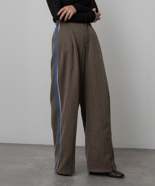 Floran（フローラン）の「ツイルライン入りパンツ（スラックス・レディース・チャコールグレー/グレー/ブラウン・FREE）」の11枚目の写真