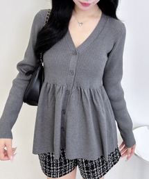 INGNI | リブペプラムニットカーディガン(カーディガン/ボレロ)