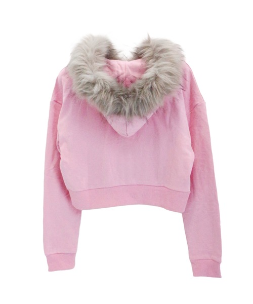 8iuxu_× tinkerend】Rhinestone Fur Hoodie / ラインストーンファー