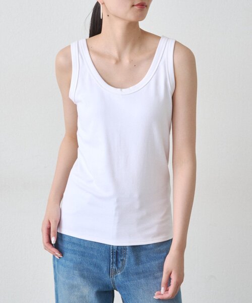 LOUNGEDRESS（ラウンジドレス）の「ベーシックタンク（タンクトップ・レディース・ブラック/オフホワイト・FREE）」の2枚目の写真
