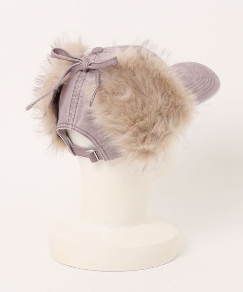 FILA（フィラ）の「FILA（フィラ）TWILL EARFLAP 6P CAP/フェイクファーイヤーフラップ フライトキャップ メンズ レディース ユニセックス（キャップ・レディース・ピンク/ベージュ/ブラック・FREE）」の4枚目の写真