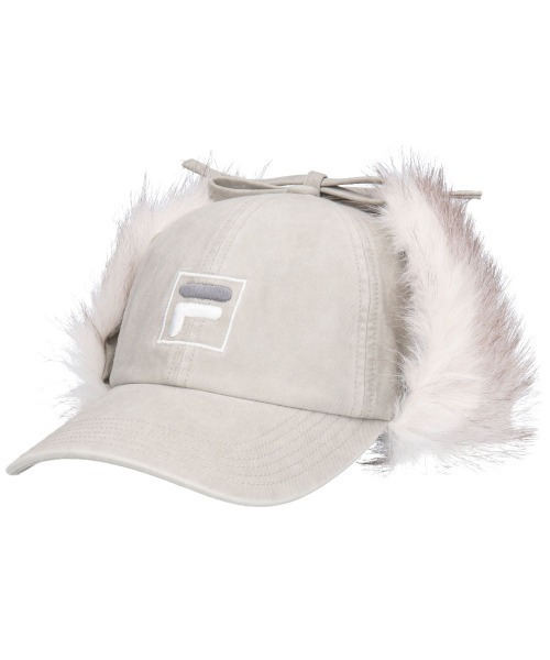 FILA（フィラ）の「FILA（フィラ）TWILL EARFLAP 6P CAP/フェイクファーイヤーフラップ フライトキャップ メンズ レディース ユニセックス（キャップ・レディース・ピンク/ベージュ/ブラック・FREE）」の3枚目の写真