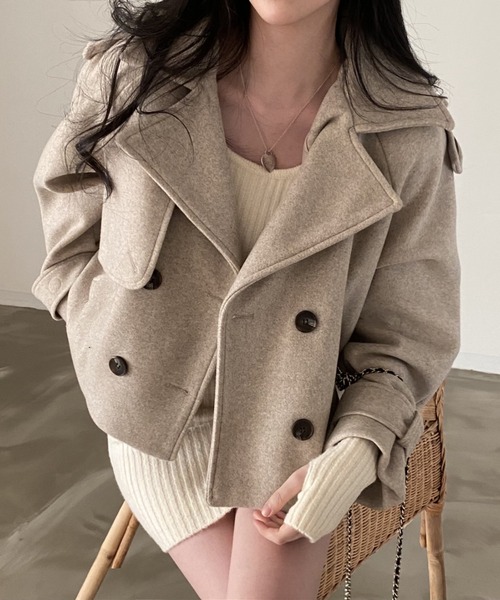 セール】YUGA_YGMC Double-button short coat（テーラードジャケット