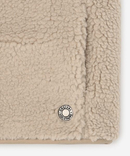 ORCIVAL（オーシバル）の「ORCIVAL | ボアフリース ノーカラーベスト WOMEN（その他アウター・レディース・チャコール/ベージュ・1）」の8枚目の写真