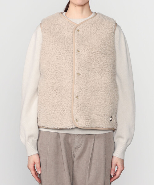 ORCIVAL | ボアフリース ノーカラーベスト WOMEN（その他アウター