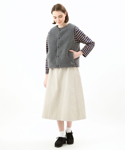 ORCIVAL（オーシバル）の「ORCIVAL | ボアフリース ノーカラーベスト WOMEN（その他アウター・レディース・チャコール/ベージュ・1）」の18枚目の写真
