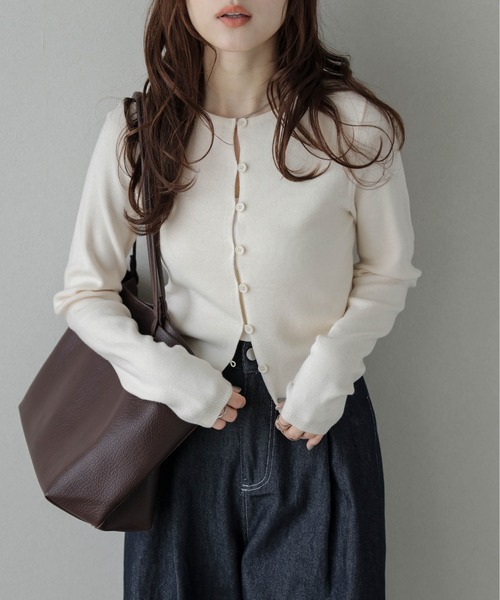 La-gemme（ラジェム）の「前後2wayプルオーバーカーディガン（カーディガン/ボレロ・レディース・モカ/ブラック/アイボリー/グレー・フリー）」の2枚目の写真