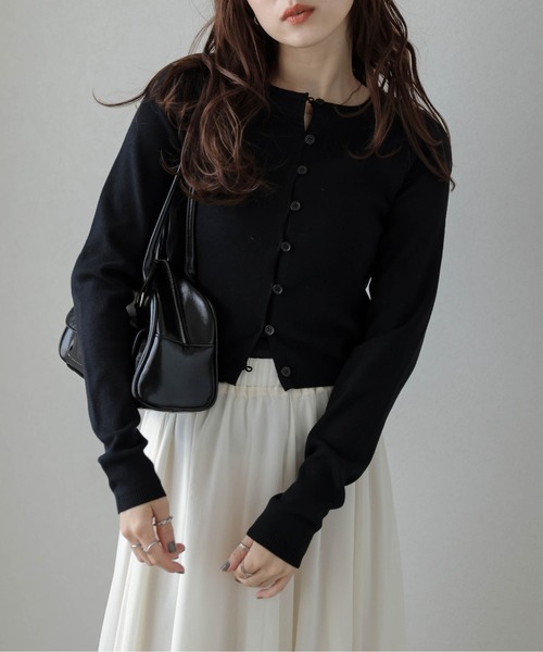 La-gemme（ラジェム）の「前後2wayプルオーバーカーディガン（カーディガン/ボレロ・レディース・モカ/ブラック/アイボリー/グレー・フリー）」の3枚目の写真