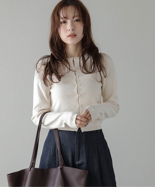 La-gemme（ラジェム）の「前後2wayプルオーバーカーディガン（カーディガン/ボレロ・レディース・モカ/ブラック/アイボリー/グレー・フリー）」の5枚目の写真