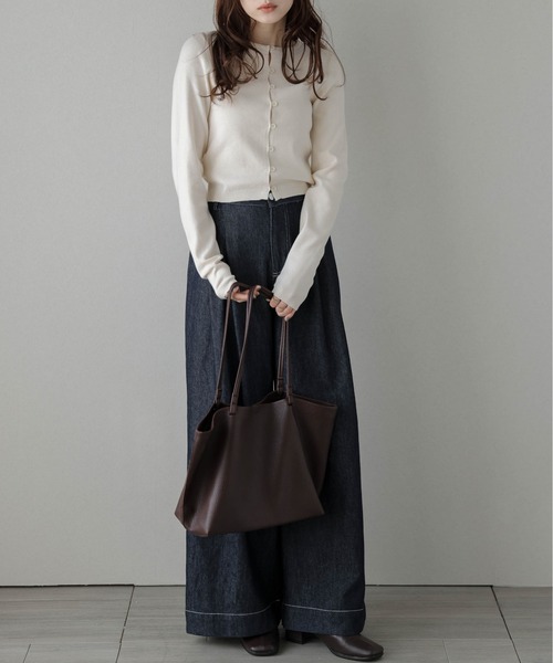 La-gemme（ラジェム）の「前後2wayプルオーバーカーディガン（カーディガン/ボレロ・レディース・モカ/ブラック/アイボリー/グレー・フリー）」の6枚目の写真