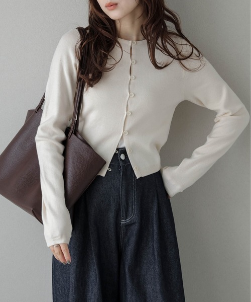 La-gemme（ラジェム）の「前後2wayプルオーバーカーディガン（カーディガン/ボレロ・レディース・モカ/ブラック/アイボリー/グレー・フリー）」の9枚目の写真