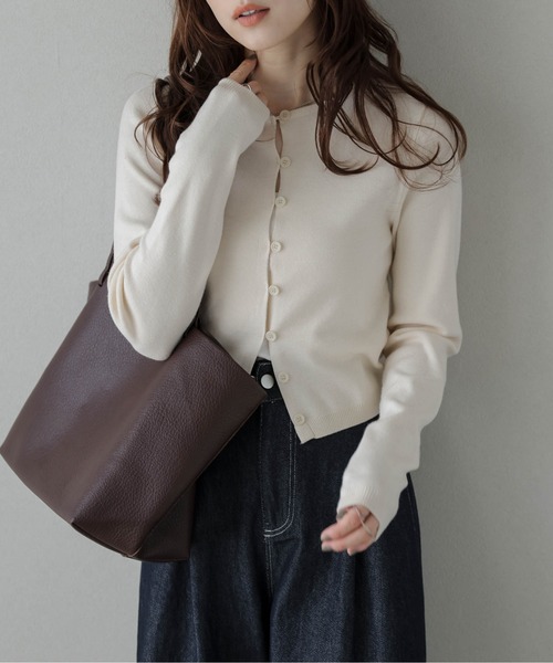 La-gemme（ラジェム）の「前後2wayプルオーバーカーディガン（カーディガン/ボレロ・レディース・モカ/ブラック/アイボリー/グレー・フリー）」の10枚目の写真