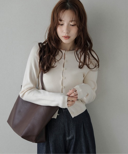 La-gemme（ラジェム）の「前後2wayプルオーバーカーディガン（カーディガン/ボレロ・レディース・モカ/ブラック/アイボリー/グレー・フリー）」の11枚目の写真