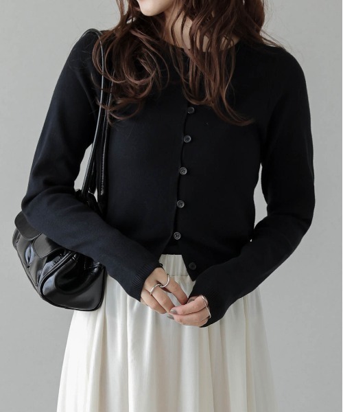 La-gemme（ラジェム）の「前後2wayプルオーバーカーディガン（カーディガン/ボレロ・レディース・モカ/ブラック/アイボリー/グレー・フリー）」の12枚目の写真