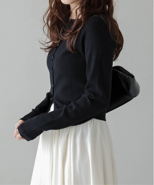 La-gemme（ラジェム）の「前後2wayプルオーバーカーディガン（カーディガン/ボレロ・レディース・モカ/ブラック/アイボリー/グレー・フリー）」の14枚目の写真