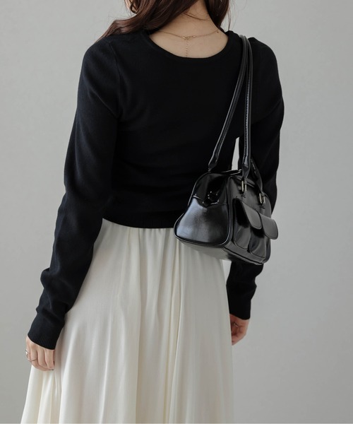 La-gemme（ラジェム）の「前後2wayプルオーバーカーディガン（カーディガン/ボレロ・レディース・モカ/ブラック/アイボリー/グレー・フリー）」の15枚目の写真