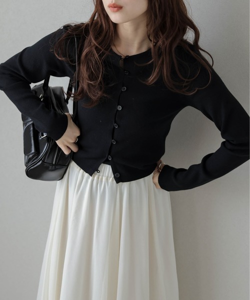 La-gemme（ラジェム）の「前後2wayプルオーバーカーディガン（カーディガン/ボレロ・レディース・モカ/ブラック/アイボリー/グレー・フリー）」の18枚目の写真