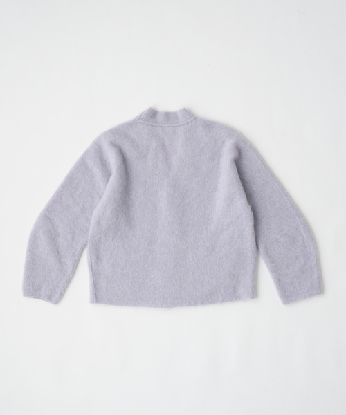 UNFIL（アンフィル）の「UNFIL アンフィル / stretch superkid mohair C/D ストレッチスーパーキッドモヘアカーディガン / WVFL-UW113（カーディガン/ボレロ・レディース・ブルー系その他/ダークブラウン・1）」の4枚目の写真