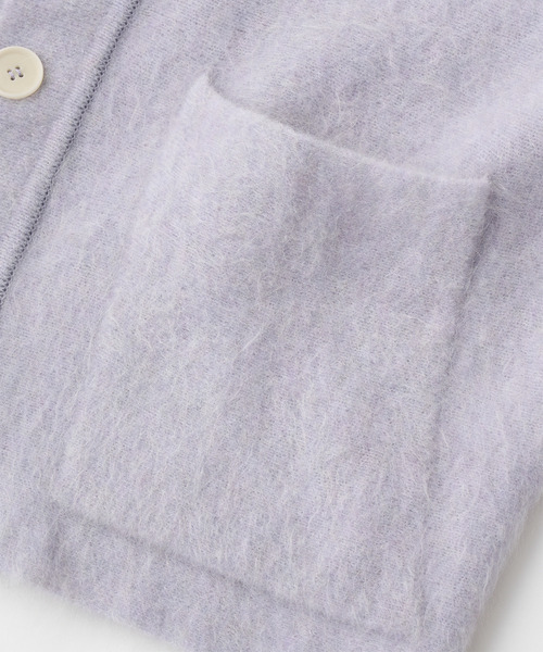 UNFIL（アンフィル）の「UNFIL アンフィル / stretch superkid mohair C/D ストレッチスーパーキッドモヘアカーディガン / WVFL-UW113（カーディガン/ボレロ・レディース・ブルー系その他/ダークブラウン・1）」の8枚目の写真