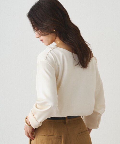 LOUNGEDRESS(ラウンジドレス)の「ドレープブラウス(シャツ/ブラウス・レディース・オフホワイト/ブラック・FREE)」の10枚目の写真