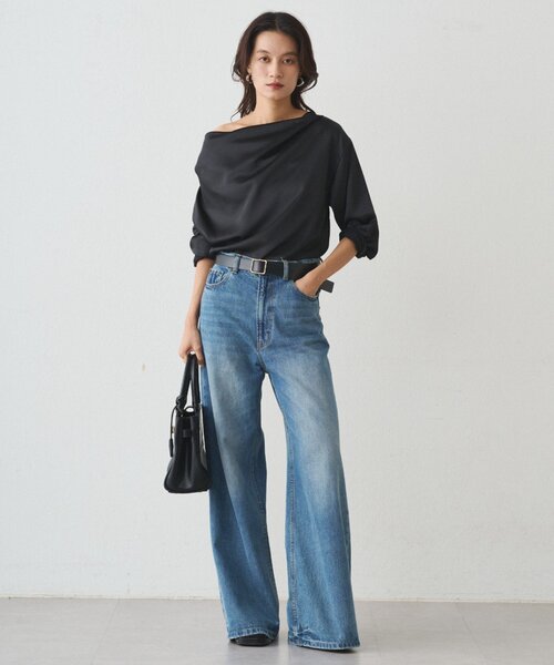 LOUNGEDRESS(ラウンジドレス)の「ドレープブラウス(シャツ/ブラウス・レディース・オフホワイト/ブラック・FREE)」の18枚目の写真