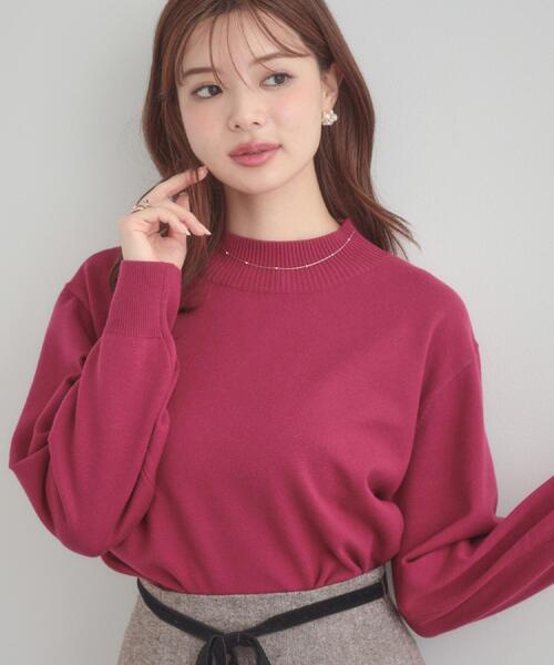 couture brooch（クチュールブローチ）の「【後ろ姿も着映える・通勤】バックレースアップ微起毛ニット（ニット/セーター・レディース・アイボリー/ブラウン系その他/ピンク系その他・38/42）」の8枚目の写真