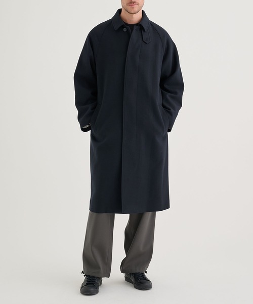 ATON エイトン BACK SATIN BALMACAAN COAT MERCERIZED COTTON | SILK PADDED BALMACAAN COAT – ATON | エイトン